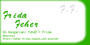 frida feher business card